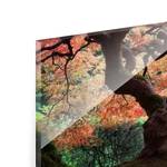 Tableau déco jardin japonais II Verre de sécurité ESG - Multicolore - 80 x 30 cm