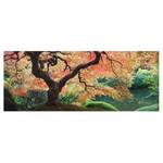 Tableau déco jardin japonais II Verre de sécurité ESG - Multicolore - 125 x 50 cm