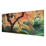 Tableau déco jardin japonais II Verre de sécurité ESG - Multicolore - 125 x 50 cm