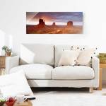 Bild Monument Valley bei Sonnenuntergang ESG Sicherheitsglas - Mehrfarbig - 125 x 50 cm