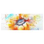 Afbeelding Painted Sunflower I ESG-veiligheidsglas - meerdere kleuren - 125 x 50 cm