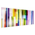 Tableau déco Rainbow Cubes II Verre de sécurité ESG - Multicolore - 125 x 50 cm