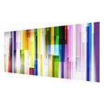 Tableau déco Rainbow Cubes II Verre de sécurité ESG - Multicolore - 125 x 50 cm