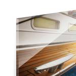 Tableau déco voilier sur la mer Verre de sécurité ESG - Multicolore - 80 x 30 cm