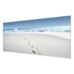 Tableau déco traces dans le sable II Verre de sécurité ESG - Multicolore - 80 x 30 cm
