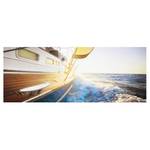 Bild Segelboot auf blauem Meer ESG Sicherheitsglas - Mehrfarbig - 125 x 50 cm