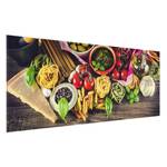 Tableau déco Pasta Verre de sécurité ESG - Multicolore - 125 x 50 cm