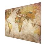 Bild Weltkarte II Aluminium - Mehrfarbig - 120 x 80 cm