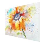 Tableau déco Painted Sunflower II Aluminium - Multicolore - 60 x 40 cm