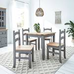 Table Finca Rustica I Pin massif - Pin gris - 80 x 80 cm