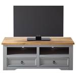 Tv-meubel Finca Rustica I massief grenenhout - Grenenhout grijs