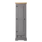 Garderobenschrank Finca Rustica Kiefer massiv - Kiefer Grau