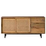 Massives Sideboard VINA Mango massiv / Wiener Geflecht - Mango / Beige