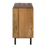 Houten dressoir VINA massief mangohout/Weens vlechtwerk - mangohout/beige