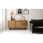 Massives Sideboard VINA Mango massiv / Wiener Geflecht - Mango / Beige