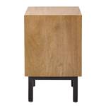 Table de chevet en bois massif VINA Manguier massif / Cannage - Manguier / Beige