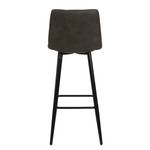 Chaises de bar Donnell (lot de 2) Microfibre/ Acier - Noir mat - Anthracite