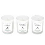 Bougie parfumée Coconut Lime (lot de 3) Blanc