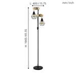 Lampadaire Townshend Acier - 2 ampoules