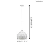 Hanglamp Roccaforte I Wit - Hoogte: 110 cm