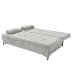 Schlafsofa Carrum Microfaser - Microfaser Ranu: Silber