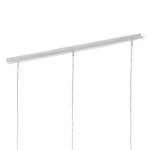 Hanglamp Roccaforte III Staal - 3 lichtbronnen - Wit