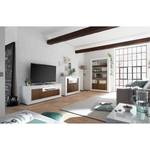 Tv-meubel Urbino Notenboomhouten look/wit