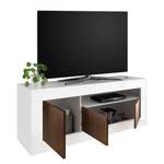 Tv-meubel Urbino Notenboomhouten look/wit