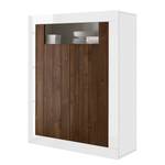 Highboard Urbino Notenboomhouten look/wit