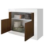 Kast Urbino Notenboomhouten look/wit