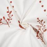 Rideau Annett Coton biologique - Blanc / Bois de rose - Marron rouille