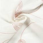 Rideau Diana Coton biologique - Blanc / Bois de rose - Marron rouille