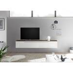 Tv-meubel Infinity Wit/Donker notenbomen look
