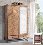 Armoire Parquet Acacia massif / Fer