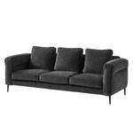 Sofa Gorden II (3-Sitzer) Chenille - Stoff Mohs: Schwarz