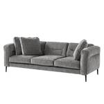 Sofa Gorden II (3-Sitzer) Chenille - Stoff Mohs: Dunkelgrau