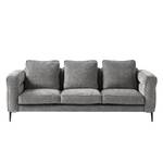 Sofa Gorden II (3-Sitzer) Chenille - Stoff Mohs: Dunkelgrau