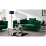 Sofa Gorden II (2,5-Sitzer) Chenille - Stoff Mohs: Flaschengrün