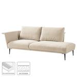 Chaise longue Drove II geweven stof - Geweven stof Saia: Beige - Armleuning vooraanzicht links