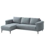 Ecksofa Mogo Webstoff - Webstoff Inze: Graublau - Longchair davorstehend links