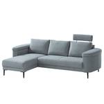 Ecksofa Mogo Webstoff - Webstoff Inze: Graublau - Longchair davorstehend links