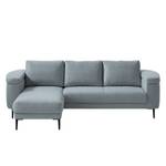 Ecksofa Mogo Webstoff - Webstoff Inze: Graublau - Longchair davorstehend links