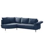 Ecksofa Mogo II Webstoff - Webstoff Inze: Blau - Longchair davorstehend links