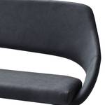 Banc Gini Imitation cuir / Acier inoxydable - Anthracite