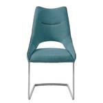 Sledestoelen Nidri (set van 2) vlakweefsel/roestvrij staal - Turquoise