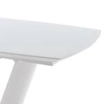 Tavolo da pranzo Askes Vetro / Acciaio inox - Bianco opaco / Acciaio inox - 140 x 90 cm
