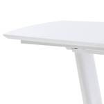 Table Abasa Verre / Acier inoxydable - Blanc brillant / Acier inoxydable