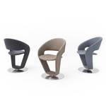 Chaises Pindi (lot de 2) Imitation cuir / Acier inoxydable - Taupe