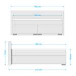 Boxspring Senga geweven stof - 160 x 200cm