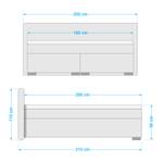 Boxspring Senga geweven stof - 180 x 200cm